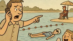 Dowcip: Halo, proszę pani! Nie wypływać!