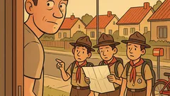 Dowcip: Tato, idą harcerze z mapą...