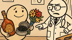 Dowcip: Pacjent wchodzi do lekarza z koniakiem